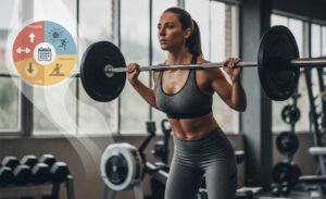 Mujer entrenando en el gimnasio